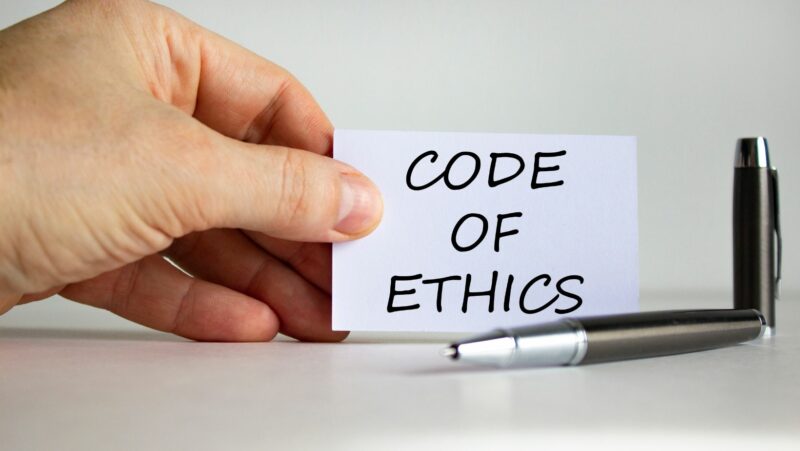 an ethical code of conduct is not