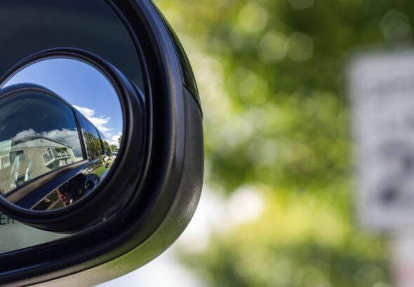 large vehicles have smaller blind spots than passenger vehicles