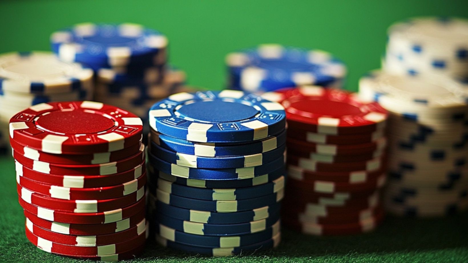 Poker chip stack”
